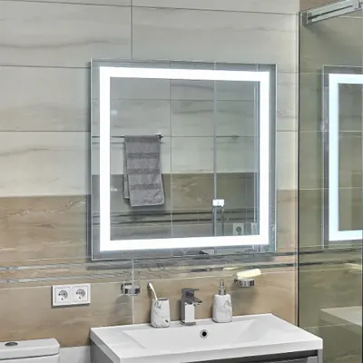 Зеркало Global Glass MR-1 800х800, с LED-подсветкой